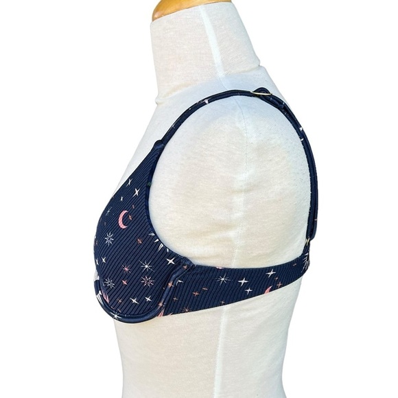 DESPI Brazilian Swimwear Plunge Cups Bikini Top Celestial Sun Moon Stars Medium - Picture 2 of 7